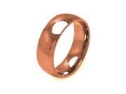 Men s Stainless Steel Rose Gold Color Band Ring 8mm