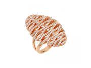 .925 Sterling Silver Rose Gold Plated Zig Zag Ring .925 Sterling Silver Rose Gold Plated Zig Zag Ring