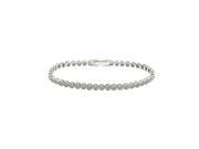 .925 Sterling Silver Rhodium Plated Multiple Cricle Clear Tennis Micro Pave CZ Bracelet