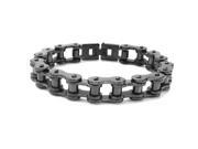 Stainless Steel Black Plated Bike Link Chain Bracelet