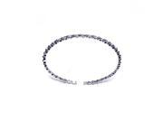.925 Sterling Silver Rhodium Plated Round Clear CZ Bangle Bracelet