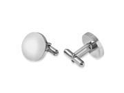 Stainless Steel Plain Engraveable Circle Cufflink