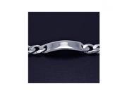 .925 Sterling Silver Figaro ID Engravable Bracelet