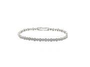 .925 Sterling Silver Rhodium Plated Multiple Round Clear CZ Bracelet