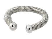 .925 Sterling Silver Rhodium Plated Open Silver Silk Cord Italian Bracelet