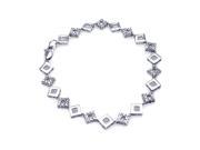 .925 Sterling Silver Rhodium Plated Multiple Square Tennis CZ Bracelet