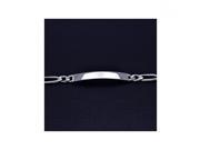 .925 Sterling Silver Figaro ID Engravable Bracelet
