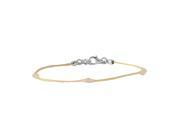 .925 Sterling Silver Gold Plated Mesh Embedded Thin CZ Italian Bracelet