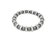 .925 Sterling Silver Rhodium Plated Stretchable Bead Italian Bracelet