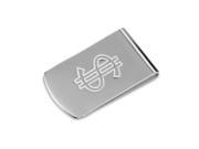 .925 Sterling Silver High Polished Money Clip With Dollar Sign