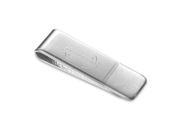 .925 Sterling Silver Matte And High Polished Money Clip With Dollar Sign
