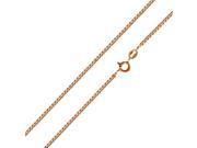 .925 Sterling Silver Rose Gold Plated Box Chain 1mm