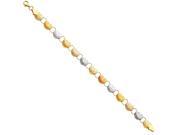 14K Tri Color Gold Light Stampato Women s Bracelet 7.25