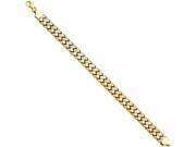 14K Two Tone Gold Stampato Women s Bracelet 7.25