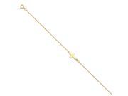 14K Yellow Gold Light CZ Women s Chain Bracelet 7 1