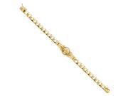 14K Yellow Gold Stamp Nugget Cuban Link Guadalupe Engravable ID Children s Bracelet 6