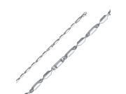 14K White Gold 3.5mm Hollow Bullet Chain Necklace - 22 14K White Gold 3.5mm Hollow Bullet Chain Necklace - 22