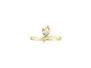 0.05 Ctw Diamond 14kt Yellow Gold Womens Round Diamond Heart Love Promise Bridal Ring