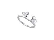 14kt White Gold Womens Round Diamond Ring Guard Wrap Enhancer Band 3/4 Cttw (Ring Size 5.5) 14kt White Gold Womens Round Diamond Ring Guard Wrap Enhancer Band 3/4 Cttw (Ring Size 5.5)