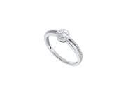 0.05 Ctw Diamond 10kt White Gold Womens Round Diamond Solitaire Promise Bridal Ring 0.05 Ctw Diamond 10kt White Gold Womens Round Diamond Solitaire Promise Bridal Ring