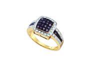 10k Yellow Gold Cognac-brown Colored Diamond Womens Cluster Square-shape Cocktail Ring 1/2 Cttw (Ring Size 10) 10k Yellow Gold Cognac-brown Colored Diamond Womens Cluster Square-shape Cocktail Ring 1/2 Cttw (Ring Size 10)