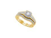 0.33 Ctw Diamond 10k White Gold Womens Round Diamond Bridal Wedding Engagement Ring Band Set 0.33 Ctw Diamond 10k White Gold Womens Round Diamond Bridal Wedding Engagement Ring Band Set
