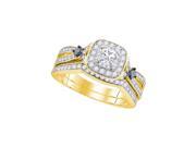 1.00 CTW Diamond 14kt Yellow Gold Womens Round Diamond Bridal Wedding Engagement Ring Band Set 1.00 CTW Diamond 14kt Yellow Gold Womens Round Diamond Bridal Wedding Engagement Ring Band Set