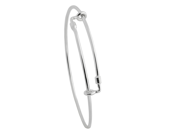 .925 Sterling Silver Expandable Charm Bangle