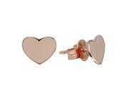 14k Italian Rose Gold Heart Earrings 14k Italian Rose Gold Heart Earrings