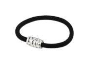 Sterling Silver Stingray Black String Design Bracelet Size 7