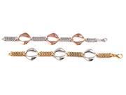 .925 Sterling Silver Curved Bead Bracelet