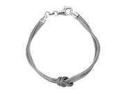 .925 Sterling Silver Wheat Knot Bracelet
