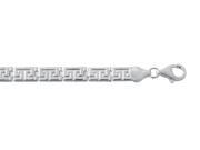 .925 Sterling Silver Greek Square Link Bracelet