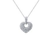 0.46 Ctw Diamond 18K White Gold Ladies Slider Necklace 0.46 Ctw Diamond 18K White Gold Ladies Slider Necklace