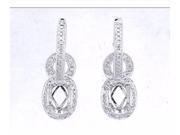 0.34 Ctw Diamond 14K White Gold Ladies Oval Semi Mount Earring 0.34 Ctw Diamond 14K White Gold Ladies Oval Semi Mount Earring