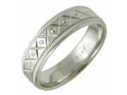 18K White Solid Gold Unique Comfort Fit Men's and Women's Wedding Band Ring - 6.5mm 18K White Solid Gold Unique Comfort Fit Men's and Women's Wedding Band Ring - 6.5mm