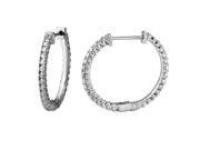 0.54 Ctw 14K White Gold White Round Diamond Earring 0.54 Ctw 14K White Gold White Round Diamond Earring