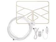 1byone® Window Antenna 50 Miles Range with 20ft High Performance Coaxial Cable Extreme Soft Design and Lightweight HDTV Antenna ONE YEAR Warranty