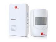 1Byone Driveway Alarm Doorbell Wireless Home Alarm System Doorbell with Sound and LED Flash 36 Melodies Tunes