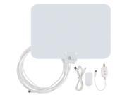 1Byone OUS00 0562 Amplified HDTV Antenna 50 Miles Range with Signal Booster USB Power Supply 20 Feet Coaxial Cable White Black