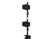 Amer Dual Vertical Monitor Clamp. Supports up to two 32 monitors weighing up to 26.5 lbs each. VESA compatible. Also ideal for 26 27 28 29 30 and 32 inch m