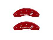 MGP Caliper Covers 12199SDRTRD Dart Red Caliper Covers Engraved Front Rear Set of 4