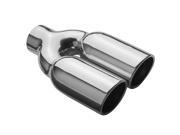 Magnaflow Performance Exhaust 35168 Stainless Steel Exhaust Tip; 2.25 in. I.D. Inlet; 3 in. Dual Round; 10 in. Long; Rolled Edge; Angle Cut; Double Wall; Polish Magnaflow Performance Exhaust 35168 Stainless Steel Exhaust Tip; 2.25 in. I.D. Inlet; 3 in. Dual Round; 10 in. Long; Rolled Edge; Angle Cut; Double Wall; Polish