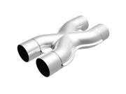 Magnaflow Performance Exhaust 10790 Tru-X Stainless Steel Crossover Pipe; 2.25 in. Dual Inlet/Dual Outlet; 2.5 x 4 in. Center Core; 12 in. Length; Stainless; Magnaflow Performance Exhaust 10790 Tru-X Stainless Steel Crossover Pipe; 2.25 in. Dual Inlet/Dual Outlet; 2.5 x 4 in. Center Core; 12 in. Length; Stainless;