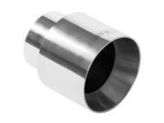 Magnaflow Performance Exhaust 35124 Stainless Steel Exhaust Tip; 2.25 in. I.D. Inlet; 4 in. Round; 4.5 in. Long; Straight Cut; Double Wall; Polished; Magnaflow Performance Exhaust 35124 Stainless Steel Exhaust Tip; 2.25 in. I.D. Inlet; 4 in. Round; 4.5 in. Long; Straight Cut; Double Wall; Polished;