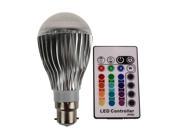 Multi color IR Wireless Remote Control RGB LED Domineering Global Bulb Light 10W B22