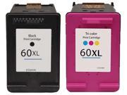 Supplies Outlet HP 60XL Compatible Ink Cartridge Black Multi Color [2 Pack]
