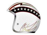 2014 AFX FX 76 Lines Motorcycle Helmets White Small