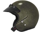 2014 Cyber U 6 Open Face Metal Flake Motorcycle Helmets Black X Large