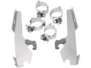 Memphis Shades Trigger Lock Mount Kit for Batwing Fairing and Fats Slim Windshields Polished American VTwin MEK1913